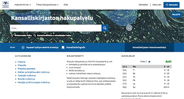 kansalliskirjasto.finna.fi skärmbild